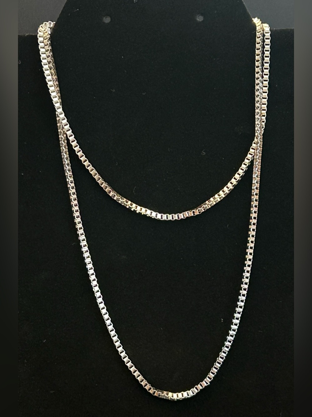 BUY 1 GET 1 Unisex Stainless Steel Silver-Tone 30” Long Large Box Chain Necklace
